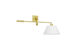 LAMPADA DA PARETE OTTONE E BIANCO TURINA