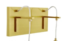 Lampada da parete ottone e vetro ambra doppia MOLETTI W2