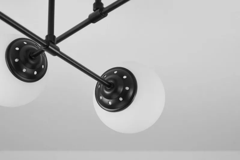 Lampada da soffitto a sfera nera 6 punti luce FINO W6
