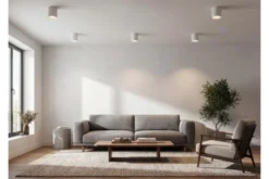 Lampada da soffitto in metallo bianco NURI W1