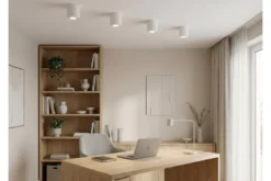 Lampada da soffitto in metallo bianco TIGO W1