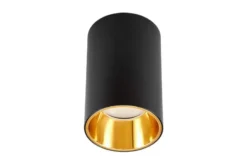 Lampada da soffitto in metallo nero oro TINA W1