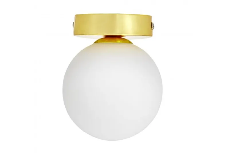 Lampada da soffitto MARSIADA W1 oro caldo e sfera bianca