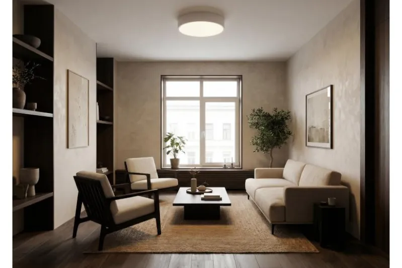 LAMPADA DA SOFFITTO MODERNA BIANCA ORBO D40