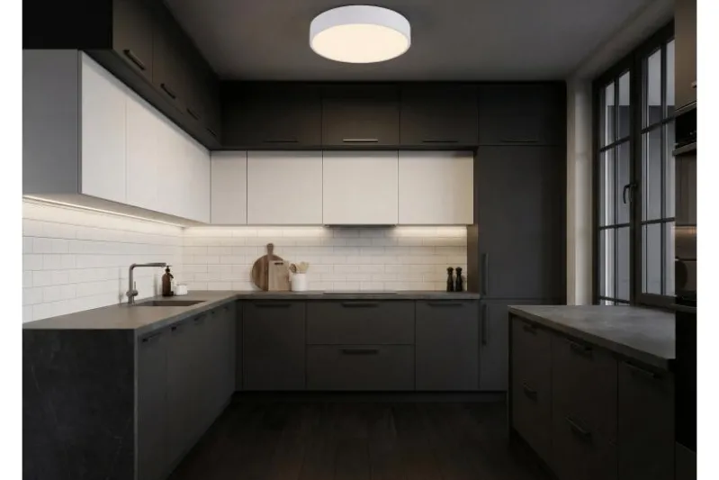 LAMPADA DA SOFFITTO MODERNA BIANCA ORBO D40