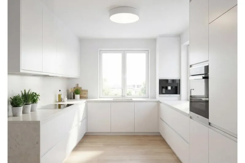 LAMPADA DA SOFFITTO MODERNA BIANCA ORBO D40