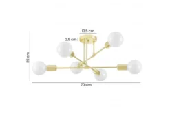 LAMPADA DA SOFFITTO MODERNA CLASSICA ORO NOVA W6