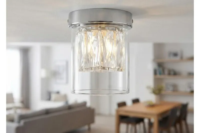 LAMPADA DA SOFFITTO MODERNA DENI CROMO