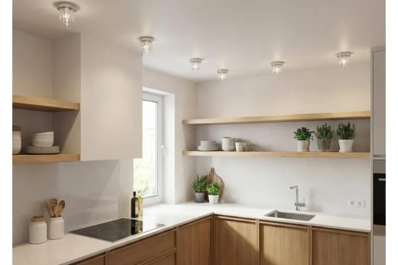 LAMPADA DA SOFFITTO MODERNA DENI CROMO