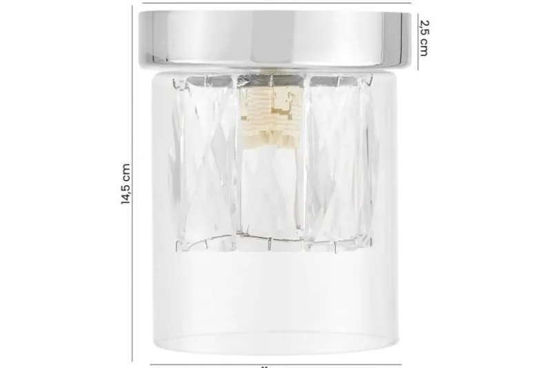 LAMPADA DA SOFFITTO MODERNA DENI CROMO