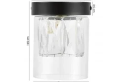 LAMPADA DA SOFFITTO MODERNA DENI NERO