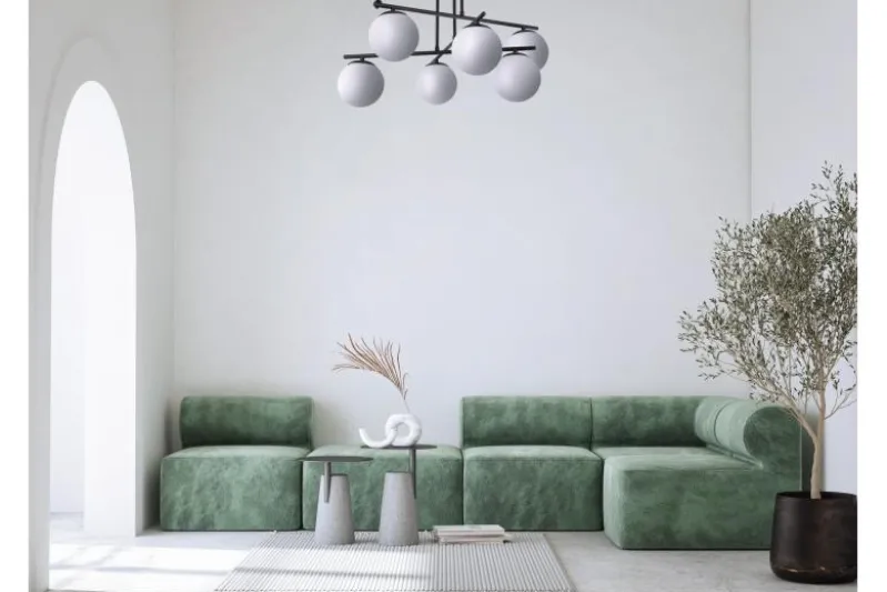 LAMPADA DA SOFFITTO MODERNA LEDO W6 NERO