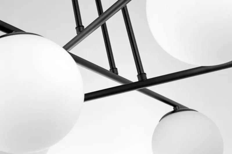 LAMPADA DA SOFFITTO MODERNA LEDO W6 NERO