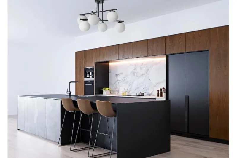 LAMPADA DA SOFFITTO MODERNA LEDO W6 NERO