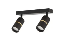 LAMPADA DA SOFFITTO MODERNA NERA ASTI W2