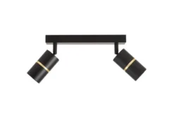 LAMPADA DA SOFFITTO MODERNA NERA ASTI W2