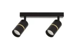 LAMPADA DA SOFFITTO MODERNA NERA ASTI W2