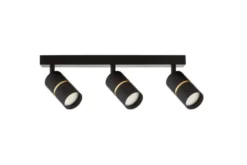 LAMPADA DA SOFFITTO MODERNA NERA ASTI W3