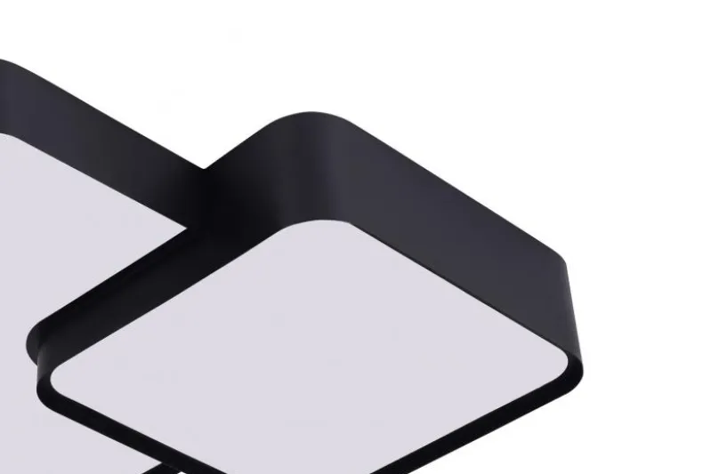 LAMPADA DA SOFFITTO MODERNA NERA CUBO DUO D40