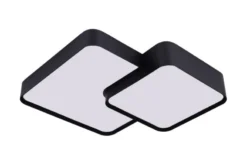 LAMPADA DA SOFFITTO MODERNA NERA CUBO DUO D40