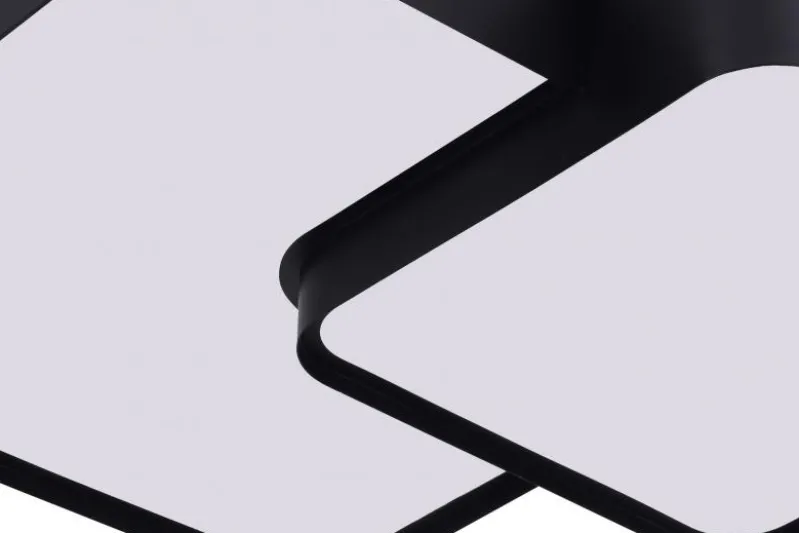 LAMPADA DA SOFFITTO MODERNA NERA CUBO DUO D40