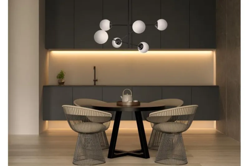 LAMPADA DA SOFFITTO MODERNA NERA FINO PRO W6
