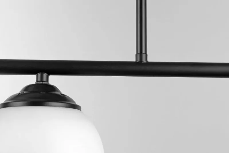LAMPADA DA SOFFITTO MODERNA NERA FINO W3