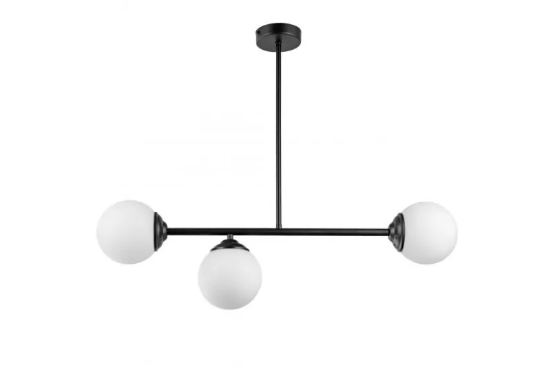 LAMPADA DA SOFFITTO MODERNA NERA FINO W3