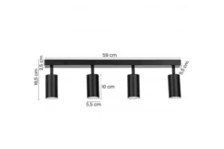 LAMPADA DA SOFFITTO MODERNA NERA NEO W4