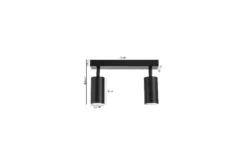 LAMPADA DA SOFFITTO MODERNA NERA NEO W2
