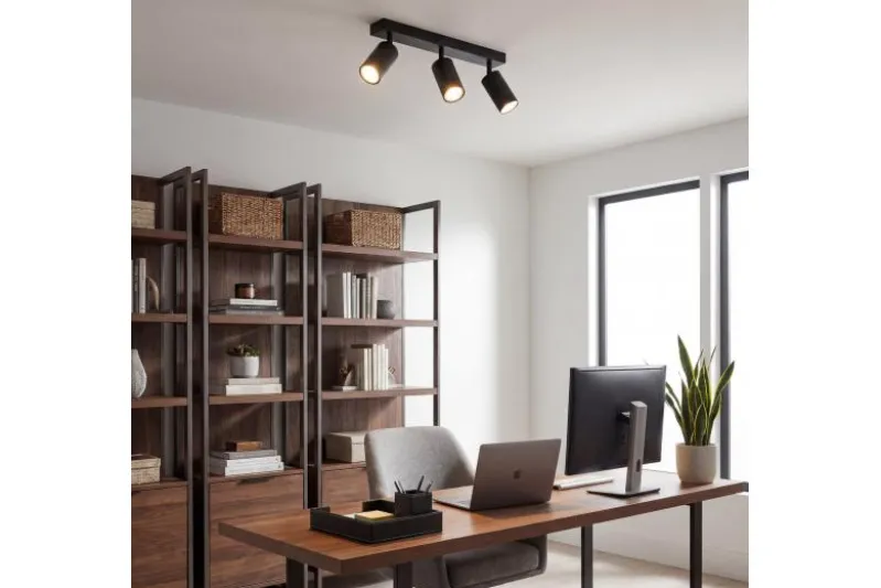 LAMPADA DA SOFFITTO MODERNA NERA NEO W3