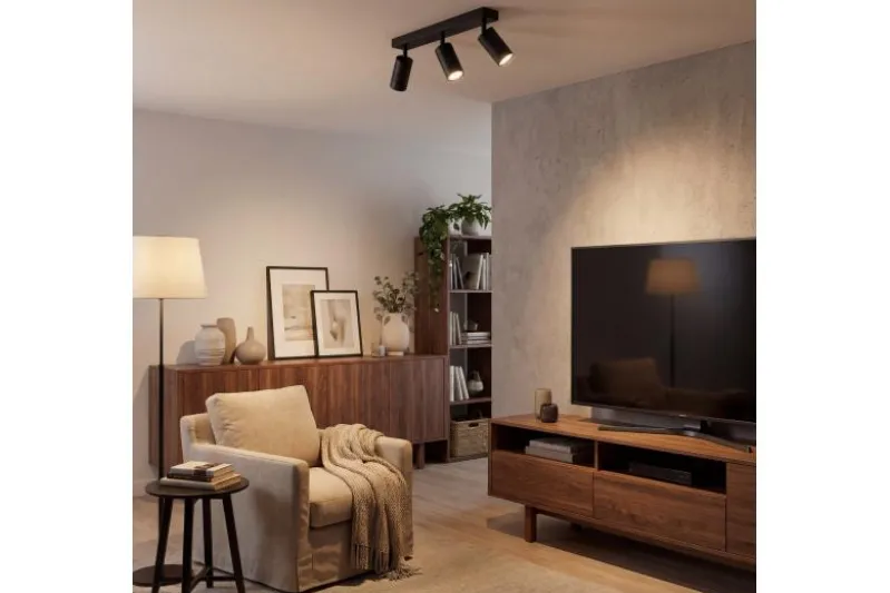 LAMPADA DA SOFFITTO MODERNA NERA NEO W3