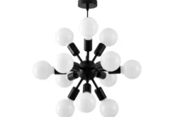 LAMPADA DA SOFFITTO MODERNA NERA NOVA W12
