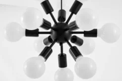 LAMPADA DA SOFFITTO MODERNA NERA NOVA W12