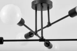LAMPADA DA SOFFITTO MODERNA NERA NOVA W6