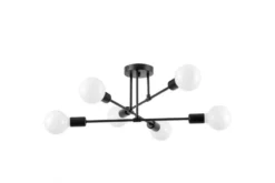 LAMPADA DA SOFFITTO MODERNA NERA NOVA W6