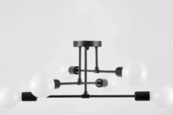 LAMPADA DA SOFFITTO MODERNA NERA NOVA W6