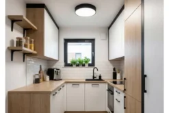 LAMPADA DA SOFFITTO MODERNA NERA ORBO D40