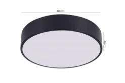 LAMPADA DA SOFFITTO MODERNA NERA ORBO D40