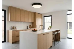 LAMPADA DA SOFFITTO MODERNA NERA ORBO D40