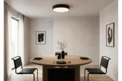 LAMPADA DA SOFFITTO MODERNA NERA ORBO D40
