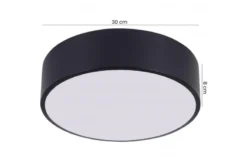 LAMPADA DA SOFFITTO MODERNA NERA ORBO D30