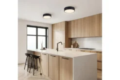 LAMPADA DA SOFFITTO MODERNA NERA ORBO D30