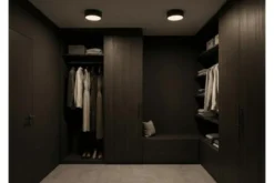 LAMPADA DA SOFFITTO MODERNA NERA ORBO D23