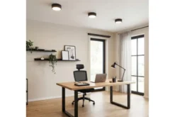 LAMPADA DA SOFFITTO MODERNA NERA ORBO D23