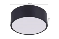 LAMPADA DA SOFFITTO MODERNA NERA ORBO D23