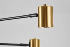 LAMPADA DA SOFFITTO MODERNA NERO E ORO DORA W6