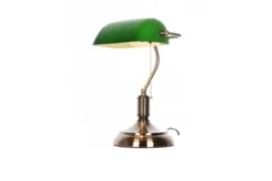 Lampada da tavolo Churchill con paralume colore verde