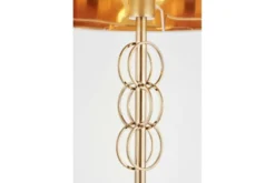 Lampada da tavolo comodino AZZARIA Bianco Ottone