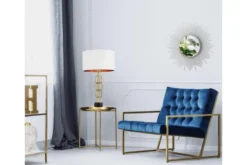 Lampada da tavolo comodino AZZARIA Bianco Ottone